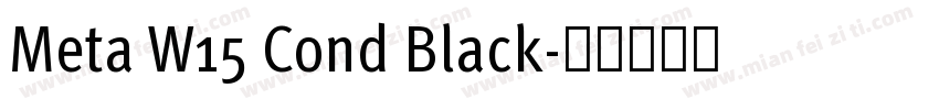Meta W15 Cond Black字体转换
